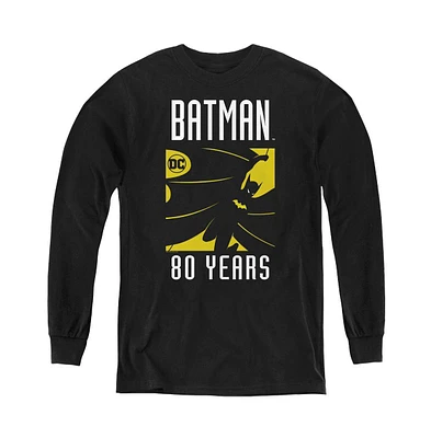 Batman Boys Youth Silhouette Long Sleeve Sweatshirt