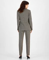 Bar Iii Women's Houndstooth One-Button Long-Sleeve Blazer, Created for Macy's