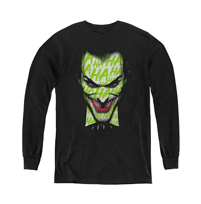 Batman Boys Youth Ha Smile Long Sleeve Sweatshirt