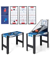 Costway 6-In-1 Combo Game Table with Basketball Billiards Ping Pong Hockey Shuffleboard