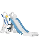 Qaba Toddler Slide Indoor for Kids 1.5-3 Years Old, Space Theme Climber Slide Playset