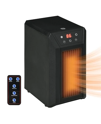 Homcom Space Heater for Indoor with Thermostat 3 Modes Remote Timer 1500W