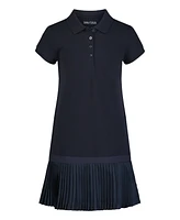 Nautica Little Girls Uniform Short Sleeve Pique Dress