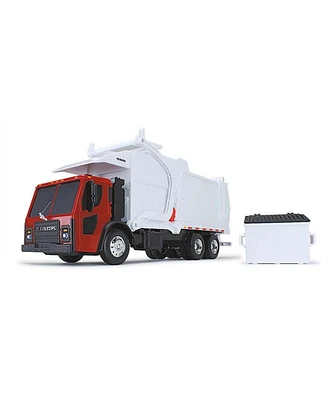 First Gear 1/25 White/Red Mack Garbage Truck with McNeilus Meridian Loader & Dumpster