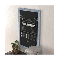 Hbcy Creations Wall Mounted Magnetic Chalkboard with Wooden Frame