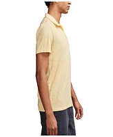 Lucky Brand Men's Burnout Slub Jersey Johny Collar Polo Shirt