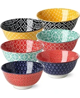 Ventray 32oz Deep Ceramic Salad Bowl, Set Of 6