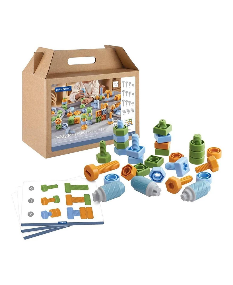 Kaplan Early Learning Twisty Tools - Nuts and Bolts Set - 84 Pieces - Assorted pre