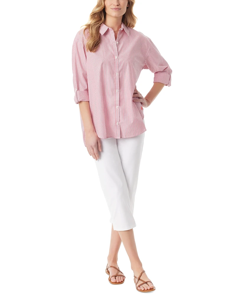 Gloria Vanderbilt Women's Amanda Striped Button-Front Shirt