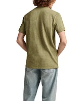 Lucky Brand Men's Linen Short Sleeve Pocket Crew Neck Tee Shirt