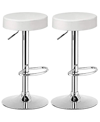 Sugift Set of 2 Adjustable Swivel Round Bar Stool Pub Chairs