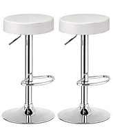 Sugift Set of 2 Adjustable Swivel Round Bar Stool Pub Chairs