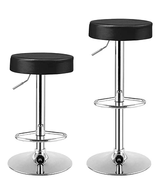 Sugift Set of 2 Adjustable Swivel Round Bar Stool Pub Chairs