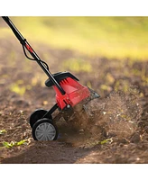 Sugift Corded Electric Tiller and Cultivator 9-Inch Tilling Depth