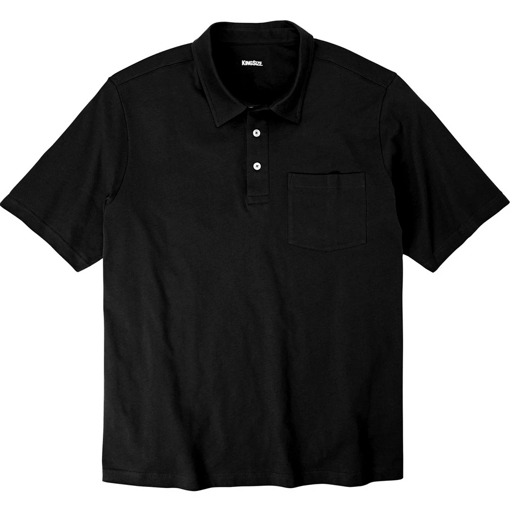 KingSize Big & Tall Shrink-Less Lightweight Polo T-Shirt