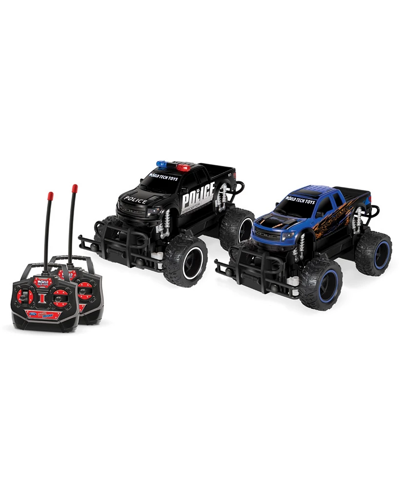 World Tech Toys Ford F-150 Svt Raptor Police Pursuit 1:24 Rtr Electric Rc Monster Truck Double Pack