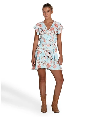 Belle & Bloom Women's Love Shack Mini Wrap Dress