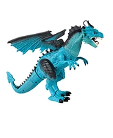 World Tech Toys Monster World Blue Dragon Electric Walking Smoking Rc Monster