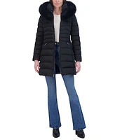 Laundry By Shelli Segal Women's Faux-Fur-Trim Hooded Puffer Coat