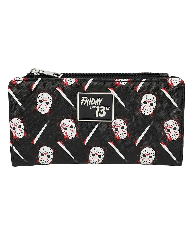 Friday The 13th Jason Mask Women's Bi-Fold Wallet