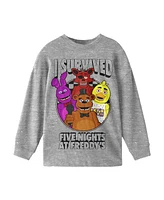 Five Nights at Freddy's Boys I Survived Athletic Heather Long Sleeve Shirt