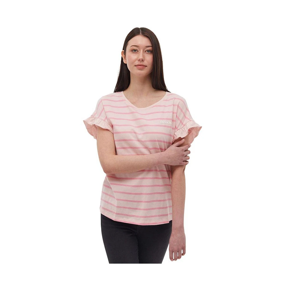 Bench Dna Women's Velmina Ruffle Sleeve Tee