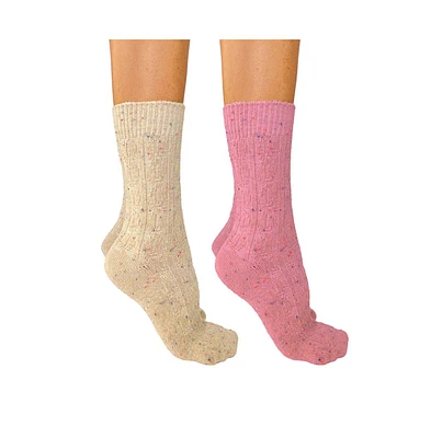 Stems Women's Sprinkle Wool Crew Socks - Set Of Two