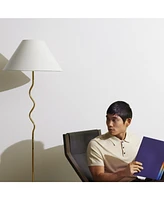Brightech Squiggle 22" Led Contemporary Modern Floor Lamp with Empire Shade