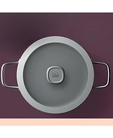 BergHOFF Graphite Non-stick Ceramic Stockpot 8", 3.3qt. With Glass Lid, Sustainable Recycled Material