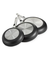 BergHOFF Graphite 3Pc Non-stick Ceramic Frying Pan/Skillet Set