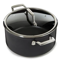 BergHOFF Essentials 4Pc Non-stick Hard Anodized Simmer Set With Glass Lids, Black