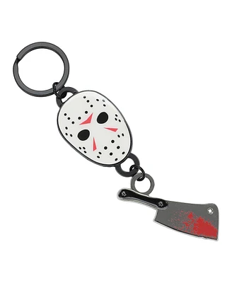 Friday the 13th Jason's Bloody Mask and Axe Zinc Alloy Keychain