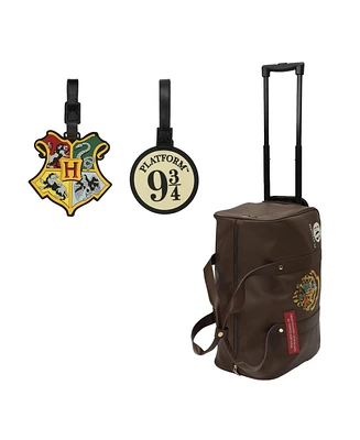 Harry Potter Hogwarts Crest & Platform 9 Duffel Bag & Luggage Tags Kit