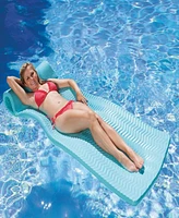 Northlight 74" Icy Blue Floating Foam Swimming Pool Mattress Lounger with Head Rest