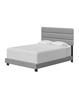 Napoli Leather Upholstered Platform Bed Frame with Tri-Panel Adjustable Headboard - Boyd Sleep
