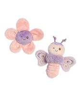 ebba Mini Flutterfly Rattle & Crinkle Set Flutterflies Playful Baby Plush Toy Purple 4.5"