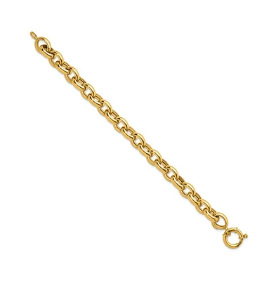 Diamond2Deal 18k Yellow Gold Open Link Cable Chain Bracelet for women