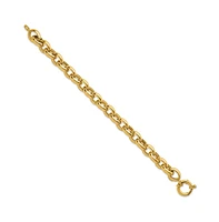 Diamond2Deal 18k Yellow Gold Open Link Cable Chain Bracelet for women