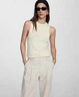 Mango Women's Straight Striped Pants