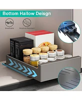 Mega Casa Pull Out Cabinet Organizer Carbon Steel Slide Out Drawer Storage Smooth Quiet Slide Rails for Kitchen Bathroom Living Room 11.81x16.92x2.75i