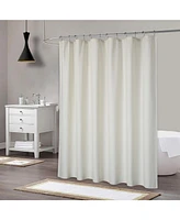 Caromio Soft Embossed Seersucker Microfiber Fabric Shower Curtain or Liner