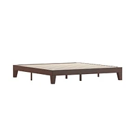 Merrick Lane Eduardo Platform Bed Frame, Solid Wood Frame With Slatted Support