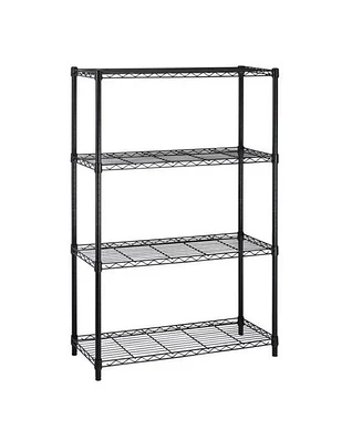 Sugift 4-Tier Steel Kitchen Storage Shelf Storage Pantry Organizer in Black