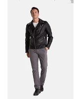 Furniq Uk Men's Biker Jacket, Black