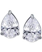 Giani Bernini Cubic Zirconia Pear Solitaire Stud Earrings, Created for Macy's