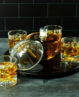 The Wine Savant Basketball Decanter & Glass Set with Tray