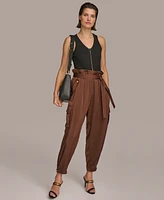 Donna Karan Women's Tie-Waist Cargo Pants