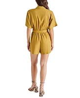 Steve Madden Women's Honor Belted Short-Sleeve Romper