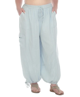 Raviya Plus Cotton Cover-Up Parachute Pants