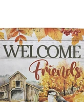 Northlight Welcome Friends Fall Harvest Outdoor Garden Flag - 18" x 12.5"